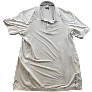 Head Mens Polo Shirt Medium Athleisure Performance Short Sleeve Classic White